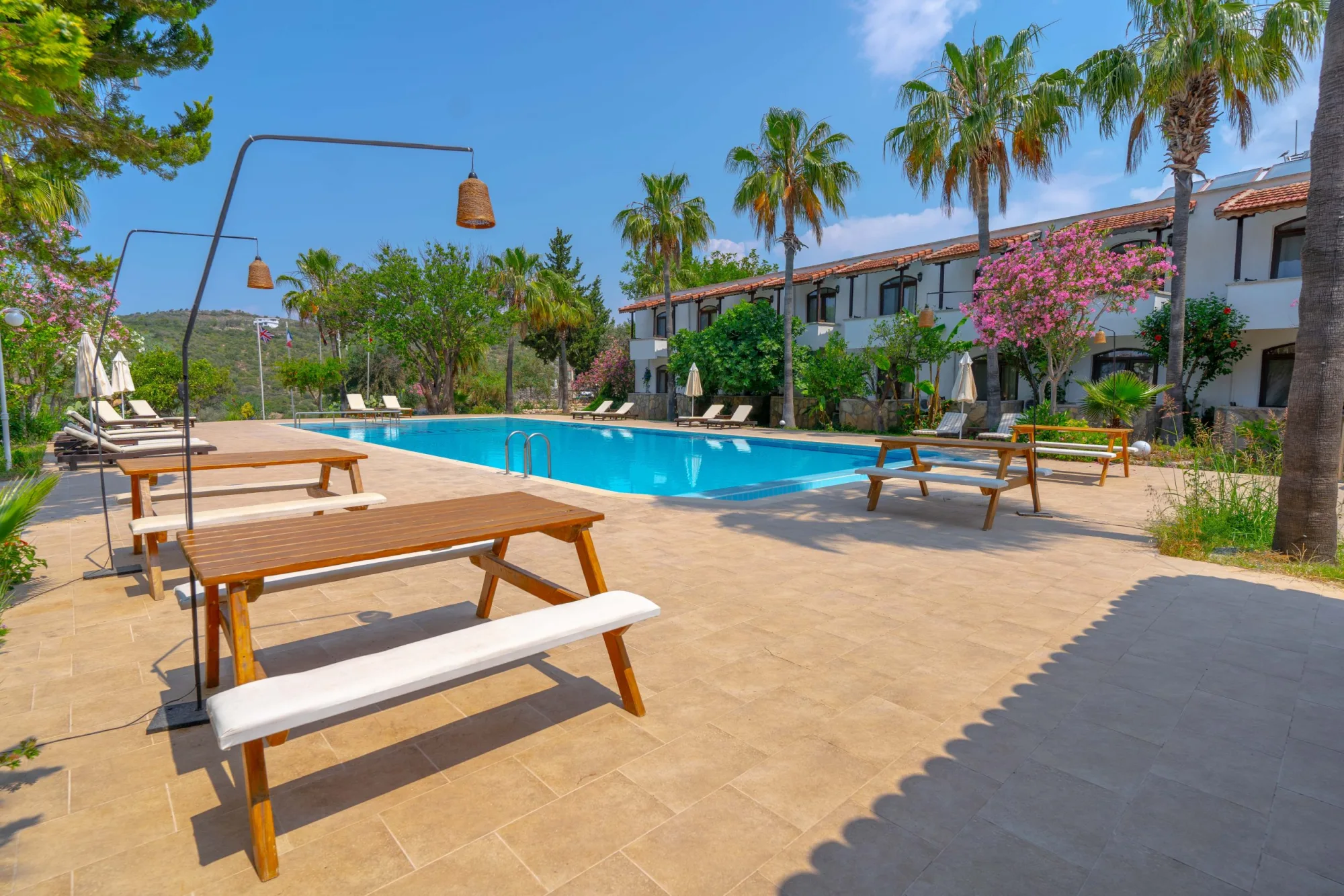 The outdoor pool